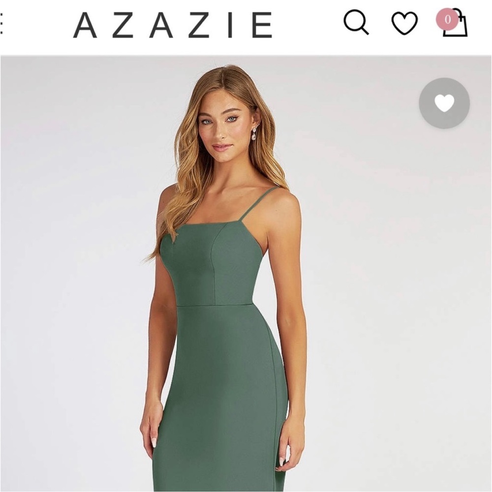 Azazie eucalyptus bridesmaid dress